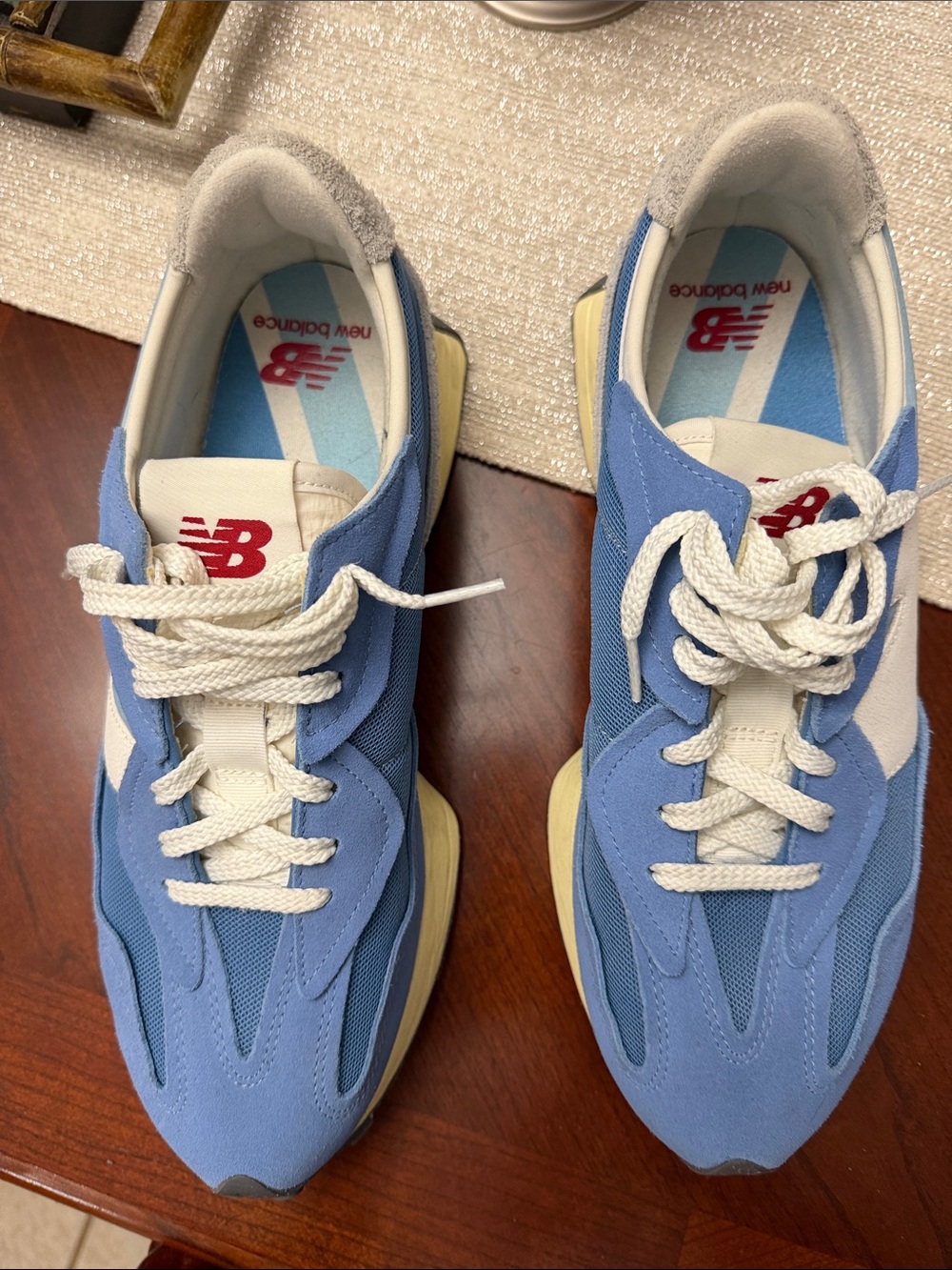 New Balance Light Blue & White Vintage-Inspired Runner
